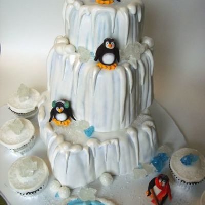 Penguins On An Iceberg