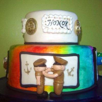 Navy Retirement Story Cake