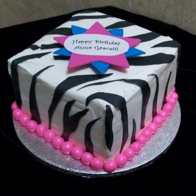 Zebra Cube Cake