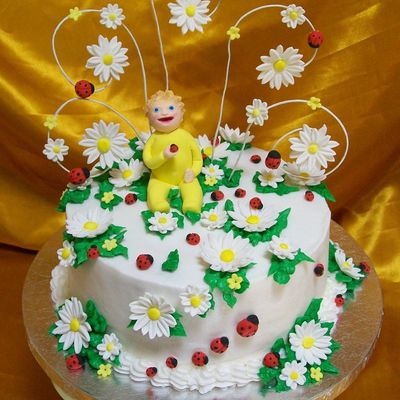 Lady Bug Baby Shower Cake