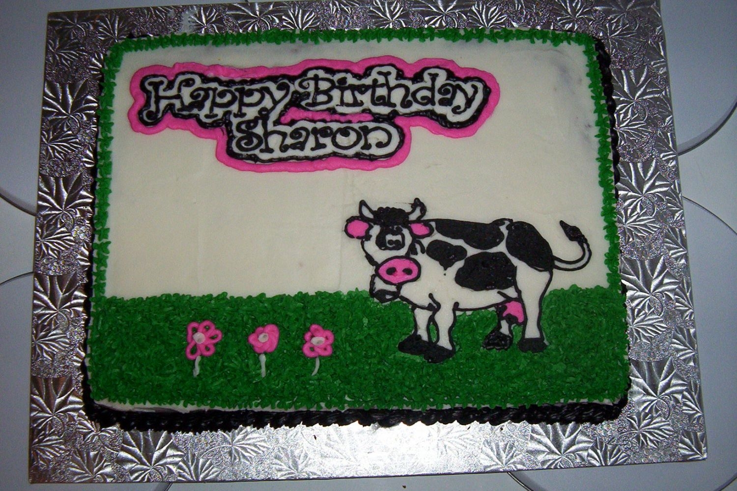 Cow Birthday Cake