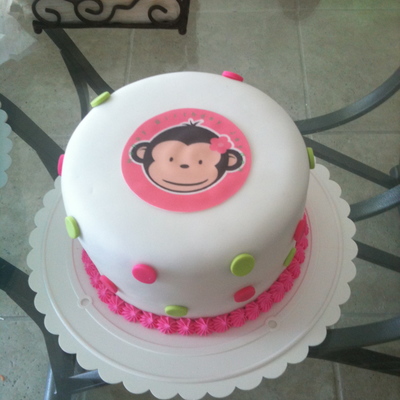 Mod Monkey Birthday Cake