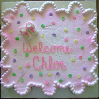 Baby Girl Cupcake Cake