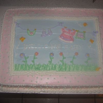 Buttercream Baby Shower Cake