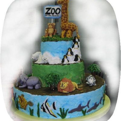 Large Zoo Cake