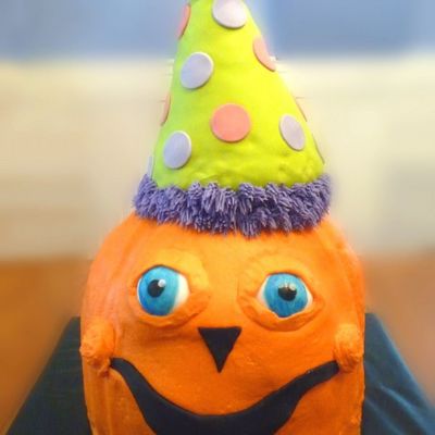 3D Pumpkin With Party Hat