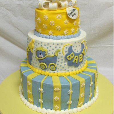 Yellow And Blue Baby Shower