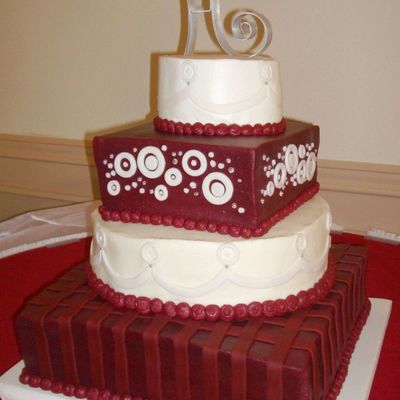 Burgundy Wedding Cake