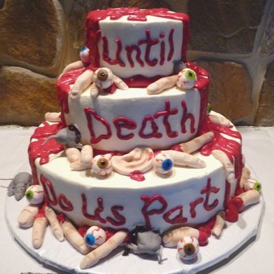 Halloween Wedding Cake With Body Parts