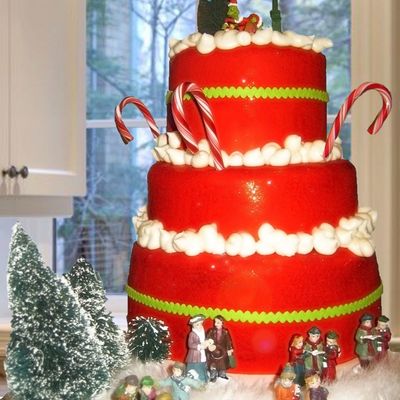 A Grinch Christmas Cake
