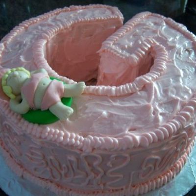 Pink Letter G Cake