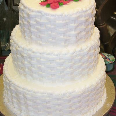 Poinsettia Wedding Cake