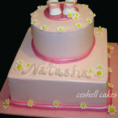 Baby Bootie Shower Cake