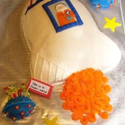 Ethan's Sixth Birthday Shuttle Cake