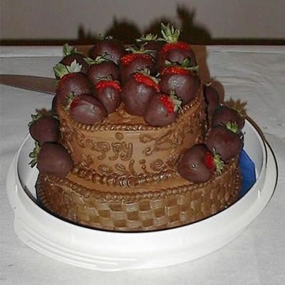 Chocolate Stawberries Cake