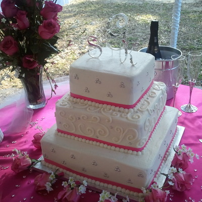 White And Pink With Silver Accents