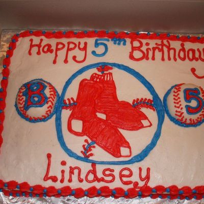 Lindsey's Red Sox Cake