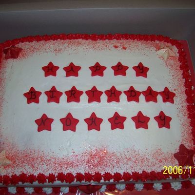 Birthday Cake For Young Lady Who Wanted Stars And Red