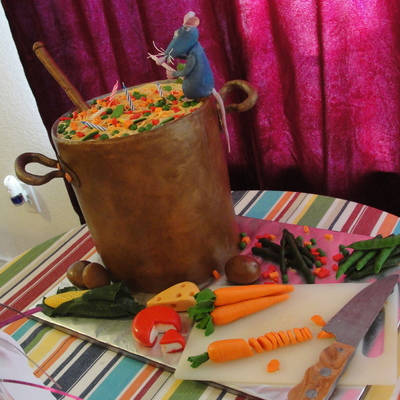 Ratatouille Theme Cake For My Son's 8Th Birthday Party.