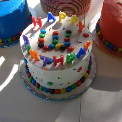 M&m Cake For My Son's Birthday.