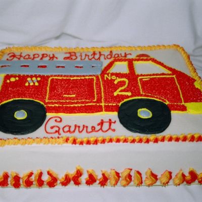 Firetruck Birthday Cake