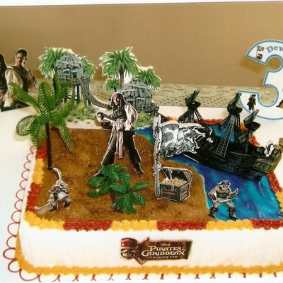 Close Up Of Pirates Of The Caribbean Cake