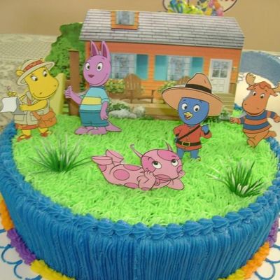 Close Up Of One Of The Cakes Of The Backyardigans
