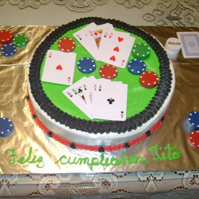 Poker Birthday Cake