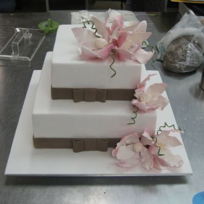 2 Tier Square Wedding Cake