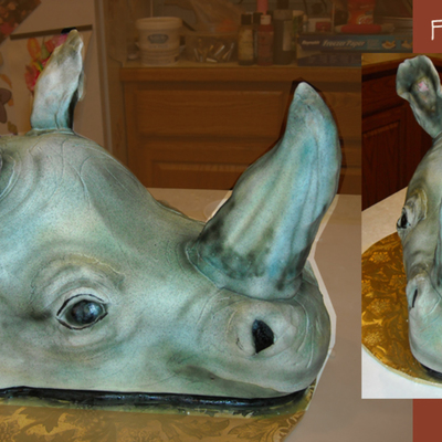 3D Rhino Head