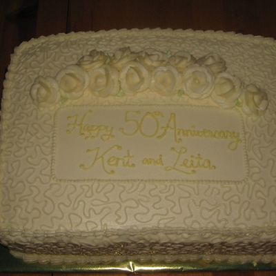 Golden Anniversary Cake