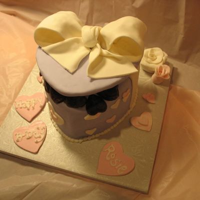 Open Heart Box Cake