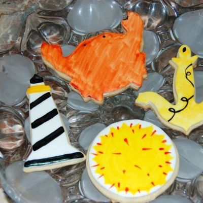 Hand Painted Ocean Theme Set For Company Picnic