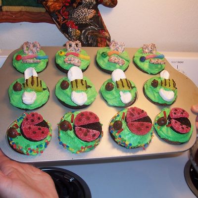 Butterfly, Bee & Ladybug Cupcakes