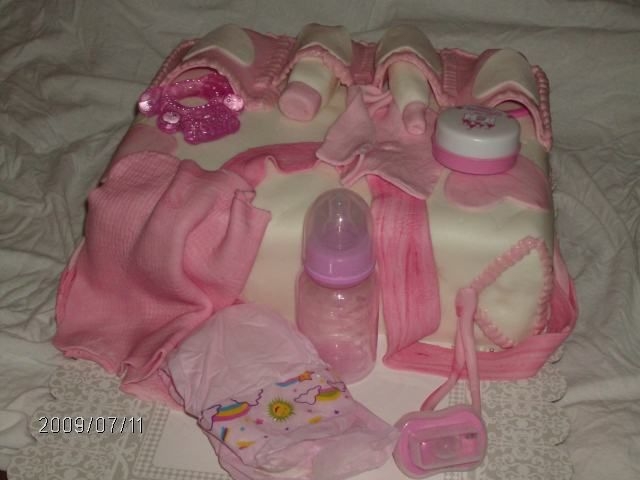 Pink Baby Bag Cake