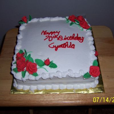 Buttercream With Fondant Roses