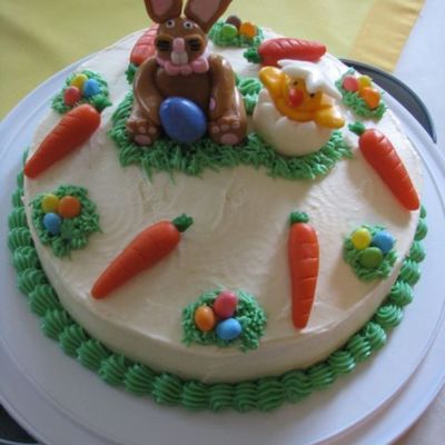 Eastercake With Bunny And Chick