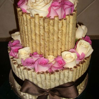 Pirouette Cookie Birthday Cake