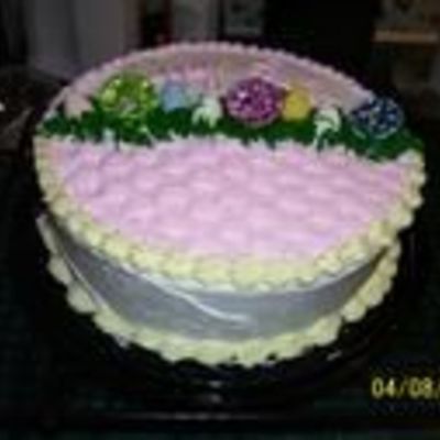 1 Layer Easter Basket Cake