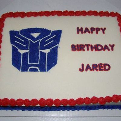 Autobot Shield Transformers Birthday Cake
