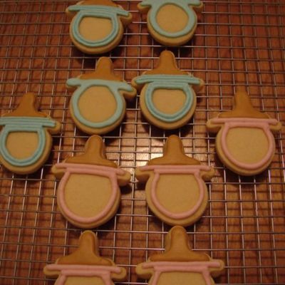Baby Shower Pacifier Cookies