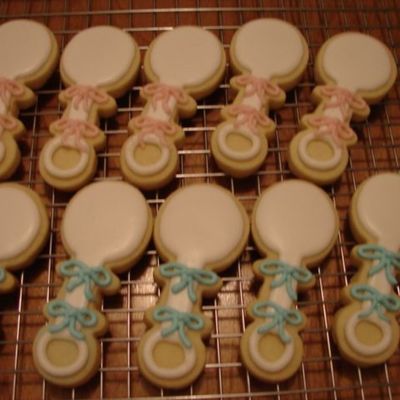 Baby Shower Rattle Cookies