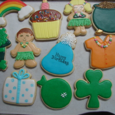 Multi Theme Birthday Cookie Order