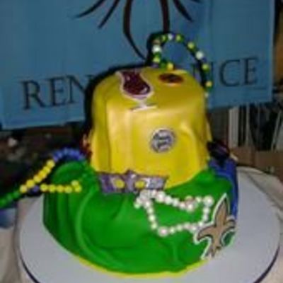 Mardi Gras Birthday Cake