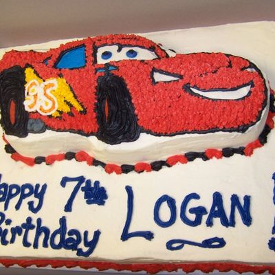 Cars On A Sheet Cake