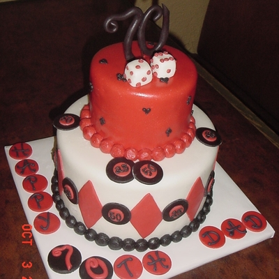 70Th Poker Cake