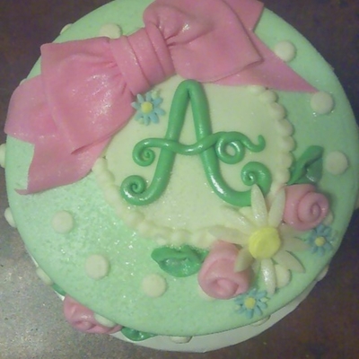 Initial Birthday Cake