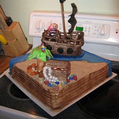Girl Pirate Ship My My Daugters 5Th Birthday And The Cake Show In Arizona