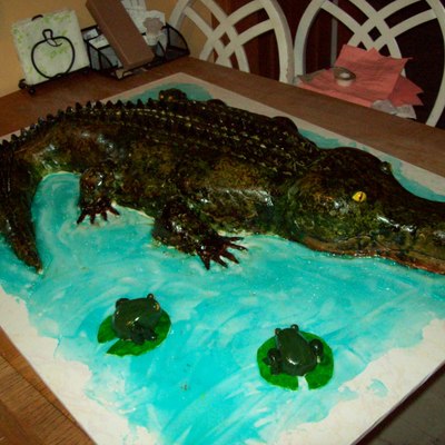 Alligator And Frogs