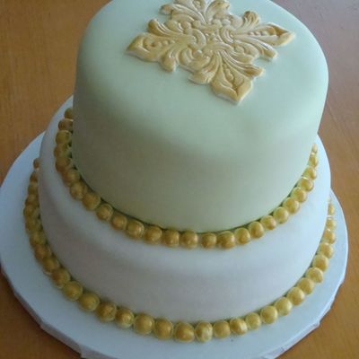 Wedding-Ish Birthday Cake